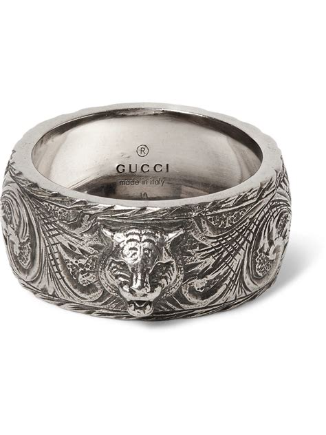 gucci silver tiger ring|Gucci tiger ring silver.